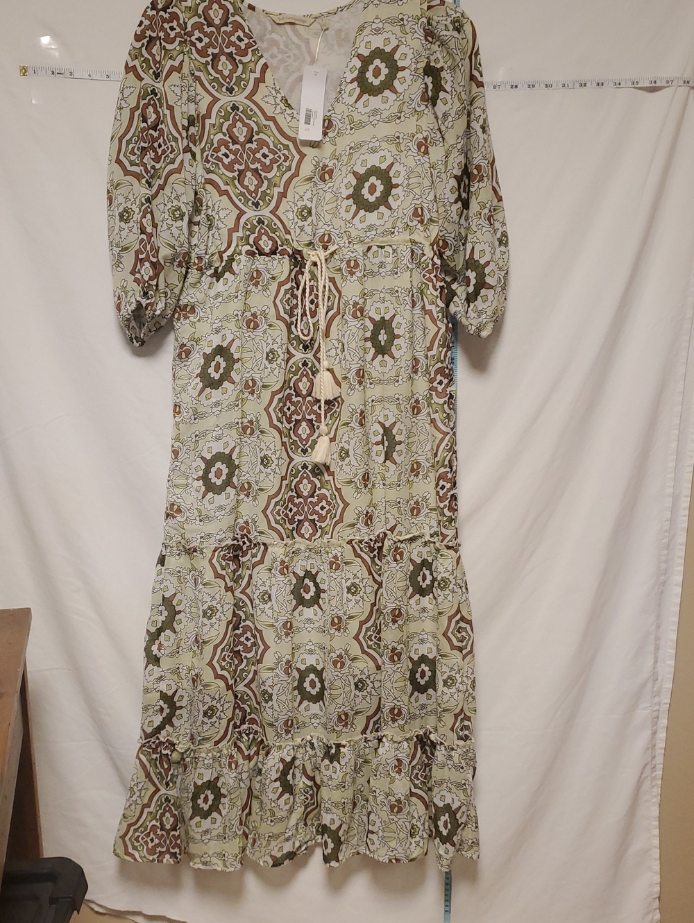 Soft Surroundings New Zia Medallion Print Lined Maxi Dress Sm Boho Cottagecore